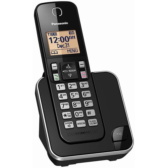 Panasonic KX-TGC350B / KX-TGC380B Dect 6.0 1-Handset Landline Telephone (Renewed)