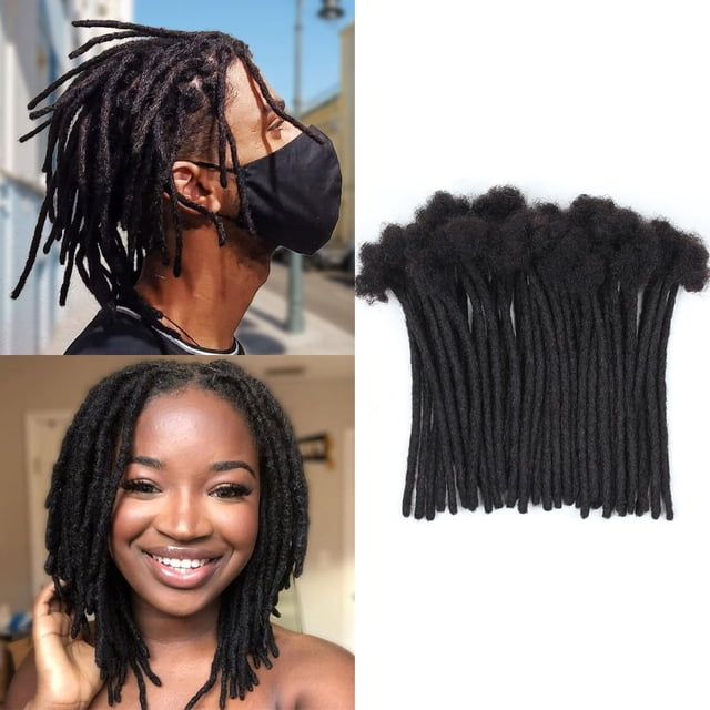 Extensiones para rastas Vecago, 15 cm, 50 mechones, 100% cabello humano