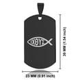 thumbnail image 2 of Stainless Steel Religious Ichthus Fish Dog Tag Pendant Necklace, 2 of 3