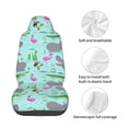 thumbnail image 4 of Picia Hippo With Flamingos And Crocodiles Print Waterproof Sweating Car Seat Cover for Post Gym Workout, Running, Beach and Hiking, Universal Fit Anti-Slip Bucket Seat Protector, 4 of 5