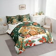 thumbnail image 3 of Castle Fairy Gingerbread Man Candy Cane 7-Piece Twin Bedding Sets for Kids Children Boys Girls,Merry Christmas Bedding Comforter Set,Xmas Festival Theme Breathable Sheet Sets,Breathable Home Decor, 3 of 8