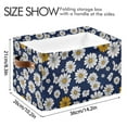 thumbnail image 4 of Yayeee Canvas Storage Basket with Handles for Shelves Fabric Bins Closet Organizer, Retro Daisy Pattern, 4 of 8