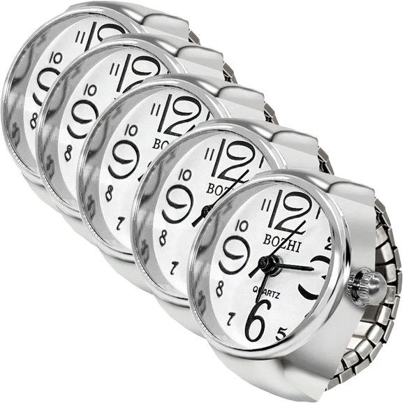 Anillo reloj moderno VentDepot MXTQB-005 5 Piezas Blanco