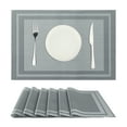 thumbnail image 2 of REGALWOVEN Placemats Set of 6 Table Mat Set for Kitchen Dining Room Light Blue 18"x12", 2 of 6