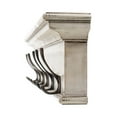 thumbnail image 4 of Home Wall Decorative Antique Brass Hardware 6 Hook Coat Rack - White, 4 of 7