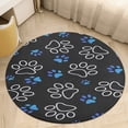 thumbnail image 6 of Dog Paw Print Round Carpet Circle Rug Outdoor Patio Area Rug Washable Large Area Rugs Hallway Room Decor Fitness Mats, 6 of 8