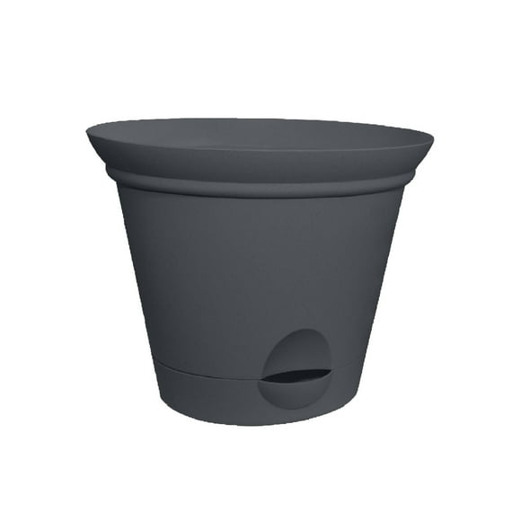 Misco 6.8IN FLARE SW Planter GREY, 6.8IN Gray Resin SW Planter