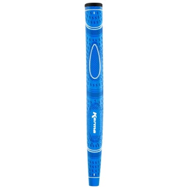 Karma Big Softy 1.3 Putter Grip - Oversize Super Soft Putter Grip, White/Blue/Black, Reduces Wrist Action
