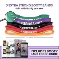 Rubberbanditz Extra Thick Booty Bands | Hip, Glute, & Leg Mini Loop Resistance Workout Band