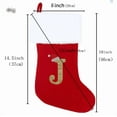 thumbnail image 6 of Personalized Christmas Stocking | Luxe Red Velvet with Soft Plush Cuff & Gold Embroidered Letter | 19 Inch Holiday Stocking | Choose Your Initial, 6 of 7