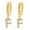 F, variant on Dainty Gold Plated Initial Hoop Earrings Letter Alphabet Dangle Earrings Fashion Sparkly Rhinestone Letter Initial Pendant Drop Earrings For Women Valent Mother's Day Gifts for