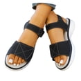 thumbnail image 3 of Wedge Sandals For Women Summer 2026 Arch Support Comfortable Sandal Open Toe Ankle Strap Platform Slip-On Shoes, 3 of 9