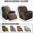 thumbnail image 3 of Recliner Chair Covers Leather Like, 4 Pieces Lazy Boy Recliner Cover for Recliner Chair, Soft Sofa Slipcover Furniture Protector Washable Sofa Cover for Pets Kids (X-Large, Dark Brown), 3 of 13