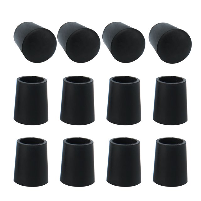 Unique Bargains 0.29' Rubber Chair Leg Tips Caps Furniture Couch Table Cup Covers 12pcs