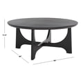 thumbnail image 3 of Safavieh Sasha Mid-Century Storage MDF, Oak Veneer Coffee Table, Black, 3 of 11