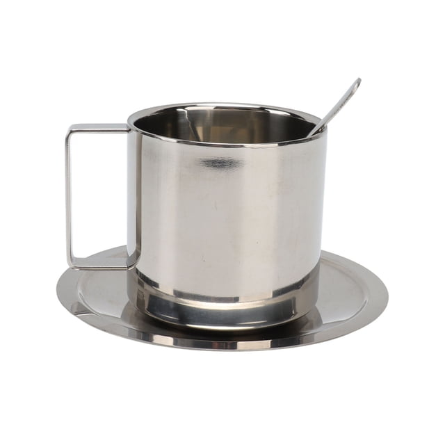 Juego de tazas de café, taza de café de acero inoxidable, tazas de acero inoxidable de doble pared, juego de tazas de café de doble pared, máxima eficiencia