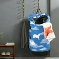 thumbnail image 5 of RMDQTR Durable Large Laundry Backpack with Drawstring Closure Ideal for Laundry Trips,Travel&Camping Cartoon-style White Sheep, 5 of 7