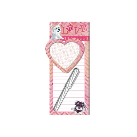 Lady Jayne Magnetic List Pad W/Pen Puppy Love