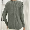 thumbnail image 5 of YueHuiYing Women's Knit Blouse Soft Long Sleeve Shirt Tops Lightweight Round Neck Pullover Sweater, 5 of 7