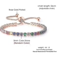 thumbnail image 2 of Ladies Chakra Bracelet, Colorful Tennis Bracelet, Crystal Slider, 2 of 4