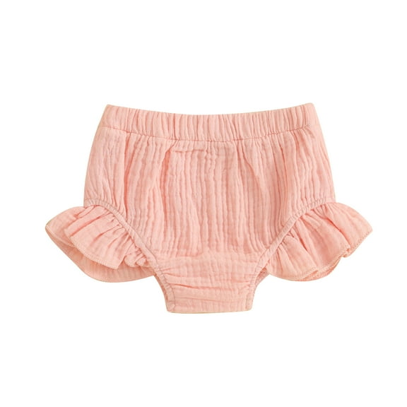 Bagilaanoe Toddler Baby Girls Summer Shorts Solid Color Ruffle Shorts 3M 6M 12M 18M 24M 3T Kids Summer Casual Clothes