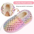 thumbnail image 6 of ​Berhood Girls Slippers Warm Plush Fuzzy House Slippers for Kids Indoor Memory Foam Bedroom Shoes Fade Pink Big Kid 2, 6 of 6