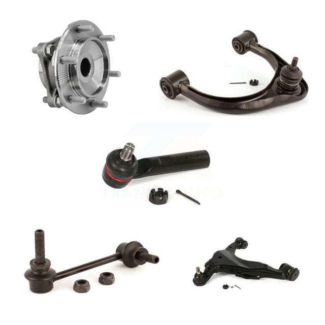 Transit Auto Front Right Bearing Assembly Suspension Lower Upper Control Arm with Ball Joint Outer Tie Rod & Sway Bar Stabilizer Link Kit (5Pc) for Car Toyota 4Runner FJ Cruiser Lexus GX470 K7T-107581
