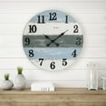 thumbnail image 4 of ABBSR 24in. Arabic Numerals Round Wall Clock,Rustic Gradient Non-Ticking Decorative Clock for Home,Office, 4 of 8