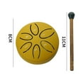 thumbnail image 6 of sunsanly Steel Tongue Drum 3 Inches 6 Notes Outside Garden Rain Chime Mini Chakra Drum Small Ethereal Handpan Drum with Mallet for Zen Yoga, 6 of 8