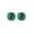 Emerald-Gold, variant on Sterling Silver Sapphire Stud Earrings
