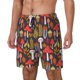 thumbnail image 1 of Balery Mushrooms And Leaves Bañador para hombre, shorts de playa de secado rápido con entrepierna y forro de compresión-Small, 1 of 6