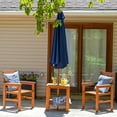 thumbnail image 6 of Sunnydaze 3-Piece Meranti Wood Patio Conversation Set, 6 of 15