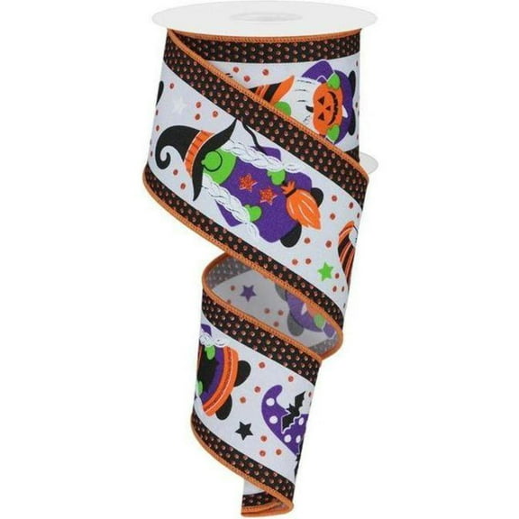 Shop our 2.5" Halloween Gnome Polka Dot Ribbon: White (10 Yards)