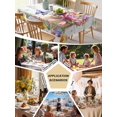 thumbnail image 5 of Spring Groundhog Table Cloth, Waterproof Tablecloth for Square Tables, Watercolor Sunflower Botanical Vintage Reusable Washable Fabric Table Cover for Restaurant Kitchen Dining Tables 60"x60", 5 of 9