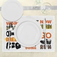 thumbnail image 3 of Ambesonne Fitness Place Mats Set of 4, Positive Words, Standard Size, Orange Yellow Black, 3 of 6