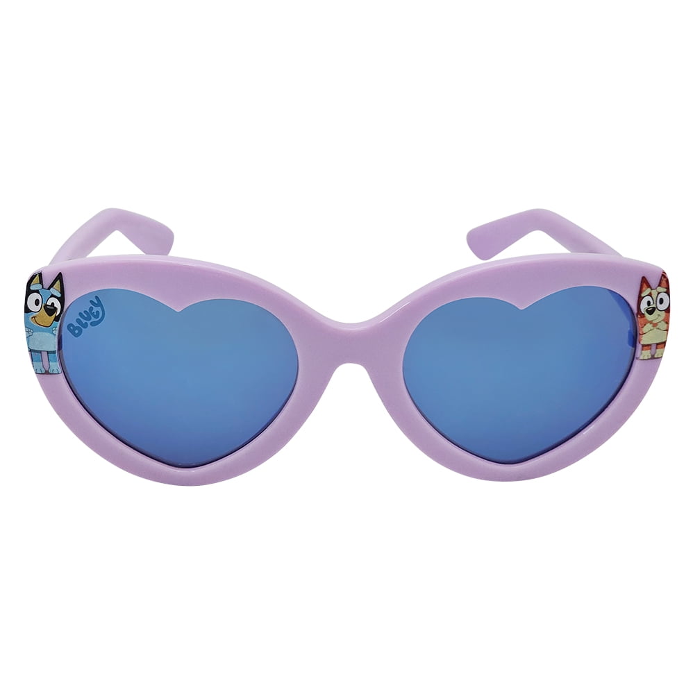 Bluey Purple and Pink Heart Frame Sunglasses