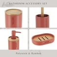thumbnail image 5 of Terracotta Bathroom Essentials Set with Natural Bamboo - 5 pieces, 5 of 7