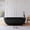 Matte Black, variant on MEDUNJESS 69" Solid Surface Freestanding Bathtub, Oval Luxury Contemporary Stone Resin Bathtub Stand Alone Tub with Pop-up Drain and Overflow, Matte White