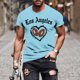 thumbnail image 1 of Tops para hombre, blusas y camisas de manga corta con cuello redondo para hombre, jersey informal con cuello redondo estampado para hombre, pantalones cortos deportivos para fitness, blusa de poliéste, 1 of 5