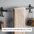 thumbnail image 2 of Toallero de baño, soporte para ropa, gancho para armario, perchero para puerta de baño o cocina 1 capa 50cm, 2 of 9