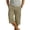 Khaki, variant on Hurxie Men's Belted Long Cargo Shorts for Men, Below Knee Length Mens Cargo Shorts, 3/4 Pants Black,S
