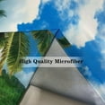 thumbnail image 5 of Beach Curtains W27.5 x L39 Inch Grommet Tropical Coastal Island Palm Trees Summer Ocean Waves Pattern Waterproof Fabric Window Drapes for Bedroom Kitchen Bathroom Window Small Closet 2 Panels, 5 of 5