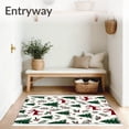 thumbnail image 3 of ODIKA 8'x10' Machine Washable Non-Slip Area Rug, Whimsical Reindeer Forest Path with Woodland Holiday Theme High Traffic Rug, Ivory, 736000, 3 of 7