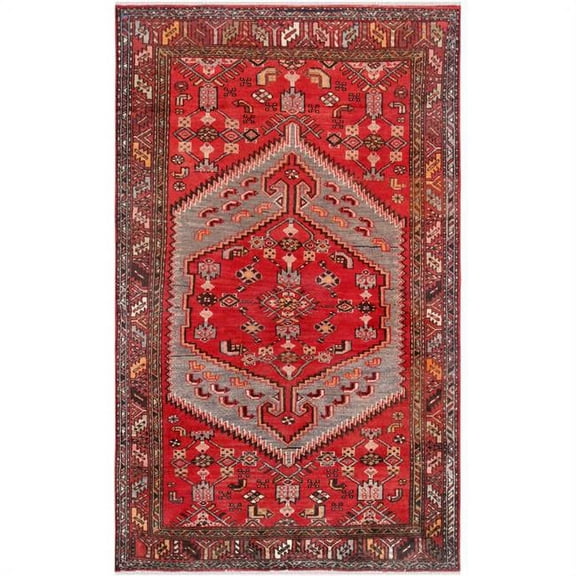 Pasargad Home Vintage Vintage Lamb's Wool Area Rug 4' 3" X 7' 2" Rust
