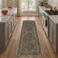 thumbnail image 5 of GENIMO 5'x7' Area Rug for Living Room, Machine Washable Non Slip Low Pile Rug for Bedroom Dining Room, Distressed Persian Diamond, Dusty Taupe, 5 of 6