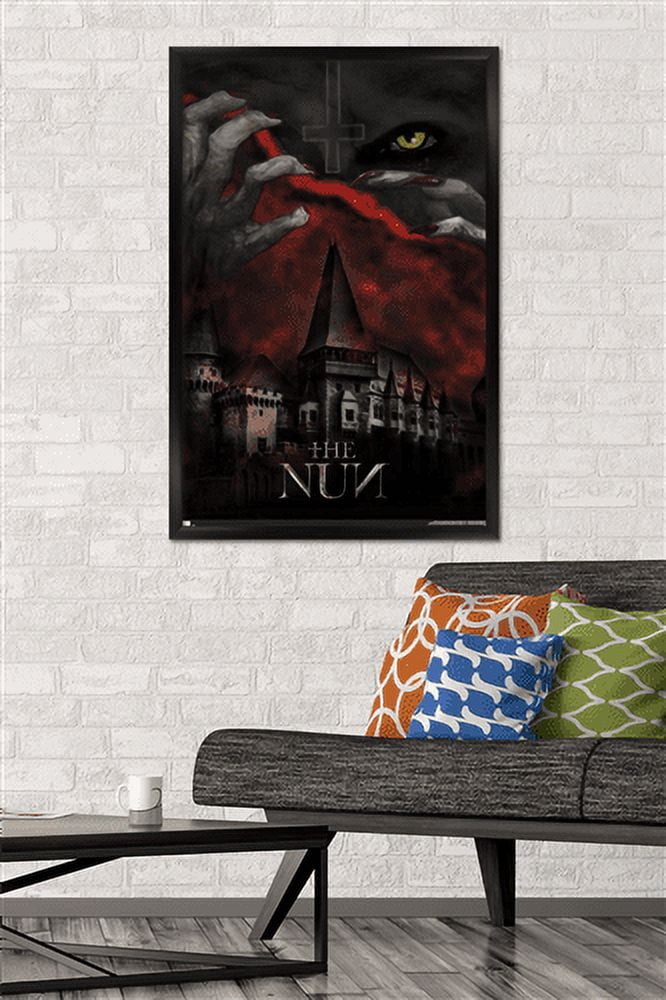 The Nun - Castle Wall Poster, 22.375" x 34", Framed