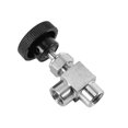 thumbnail image 4 of Válvula de aguja Válvula de aguja ajustable 1/4 pulgada Ángulo recto Rosca hembra Bsp Ss304 Para agua Gas Aceite fo, 4 of 5