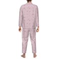 thumbnail image 7 of Salouo Minimalist Snowflake Print Button-Front Long Sleeve Pajama Set for Men, Soft 2Pjs Men's Long Sleeve Sleepwear -Medium, 7 of 7