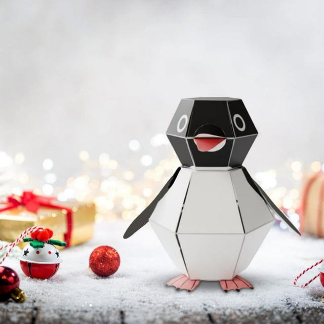Bouncing Buddy Penguin Craft Kit, Penguin Paper Craft Kit for Diy Arts And Crafts Projects, Interactive Bouncing Fun Xmas Crafts Activities Supplies for Adults & Kids, Gift for Crafters (3Pcs)