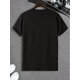 thumbnail image 2 of Camiseta informal de cuello redondo para hombre con estampado "Proud Poppa", tejido de punto de poliéster, ligeramente elástica, manga corta, largo normal, diseño de alfabeto estampado para uso diario, 2 of 5
